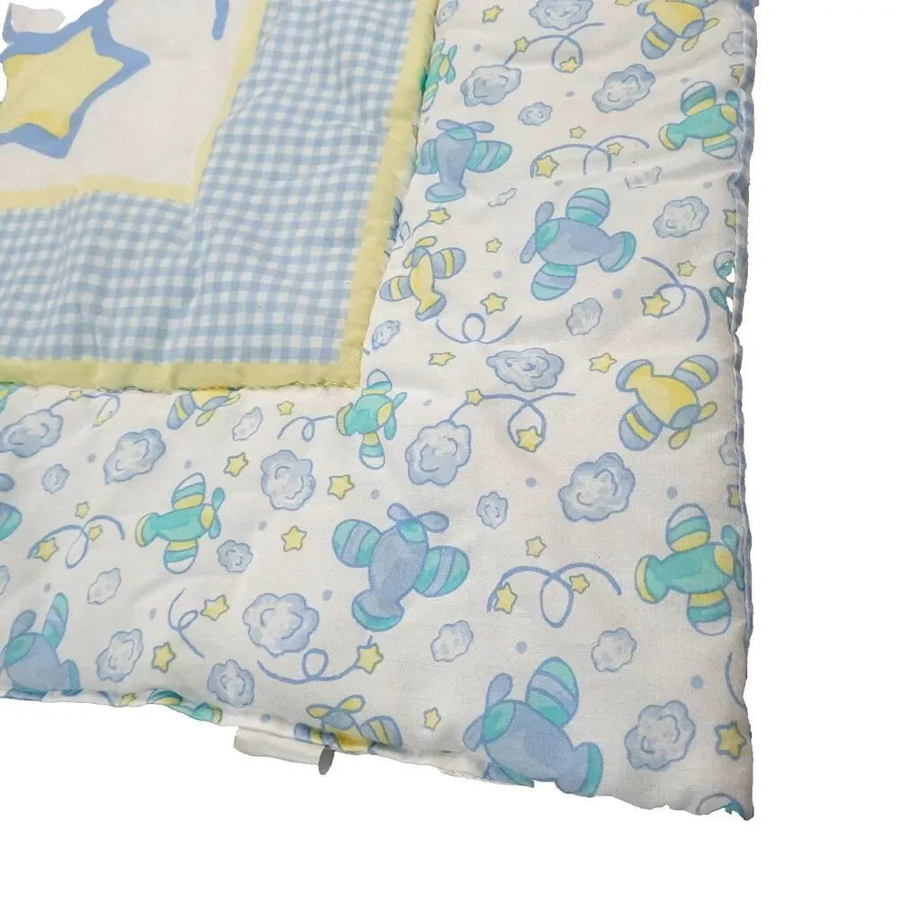 Vtg Plane‎ Baby Quilt Dayton Hudson 1998 Baby Blanket Lovey Wall Hanging